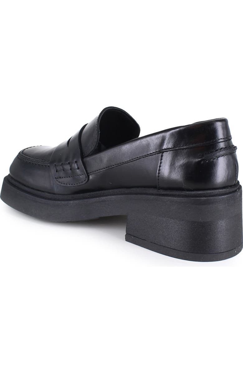 ZIGI Geraldine Platform Penny Loafer, Alternate, color, Black Leather