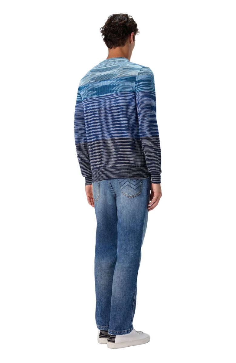 Missoni Crew Neck Sweater In Pure Flame Wool, Alternate, color, Blue