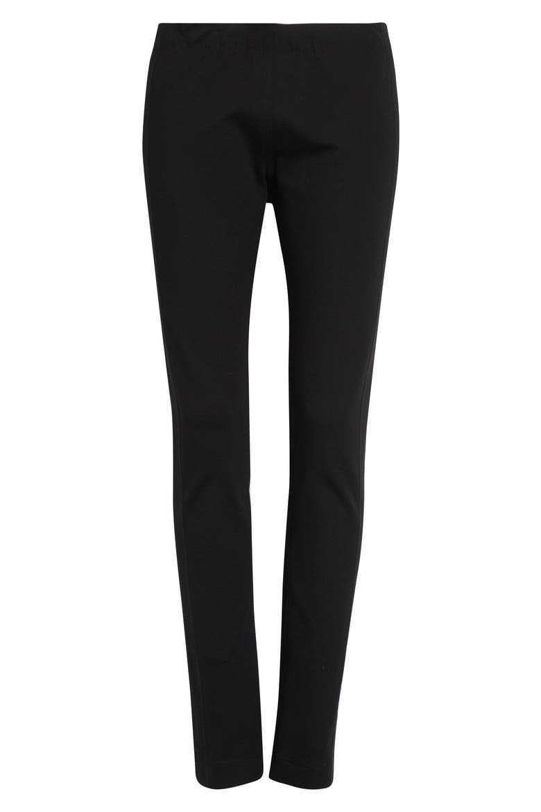 Stretch Crepe Leggings, Alternate, color, BLACK