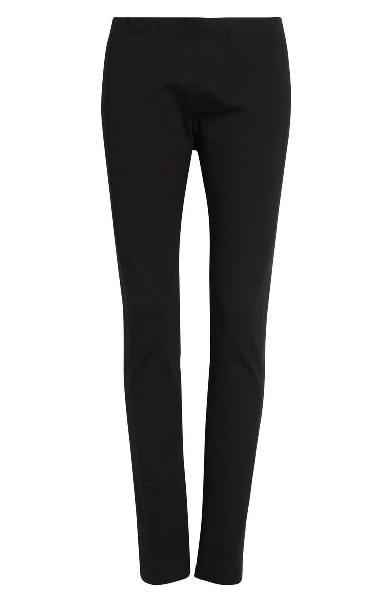 Akris punto Stretch Crepe Leggings, Alternate, color, Black