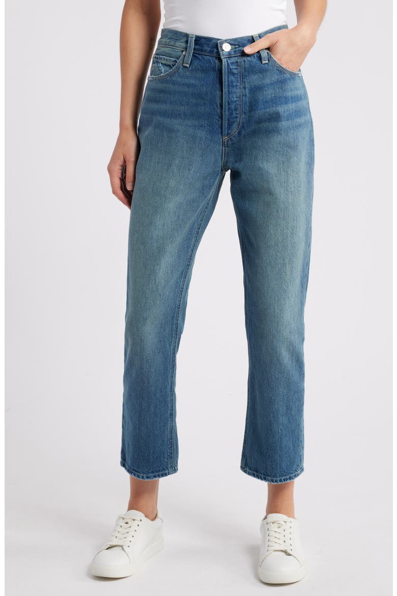 Billy High Waist Ankle Straight Leg Jeans, Main, color, THE ROXY