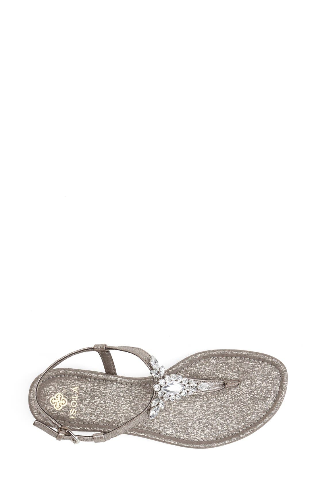 Isola 'Medina' Flat Thong Sandal, Alternate, color, ANTHRACITE