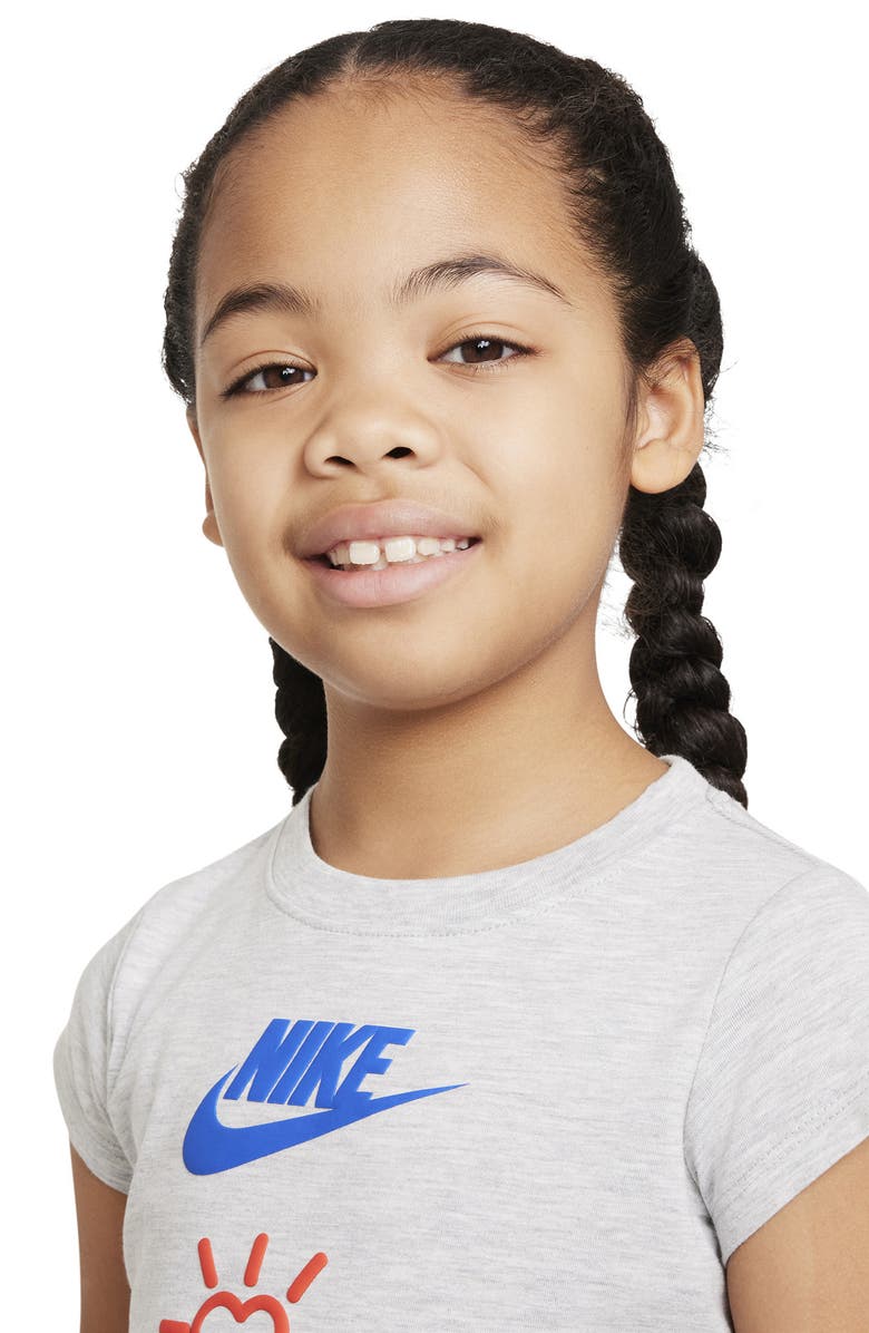 Nike Kids' Love Icon Stack Graphic T-Shirt, Alternate, color, Light Smoke Gray Heather