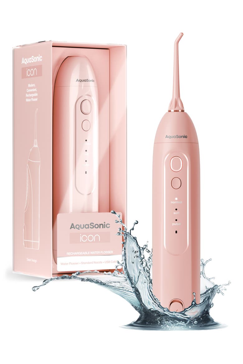 Icon Electric Rechargeable Water Flosser, Main, color, BLUSH