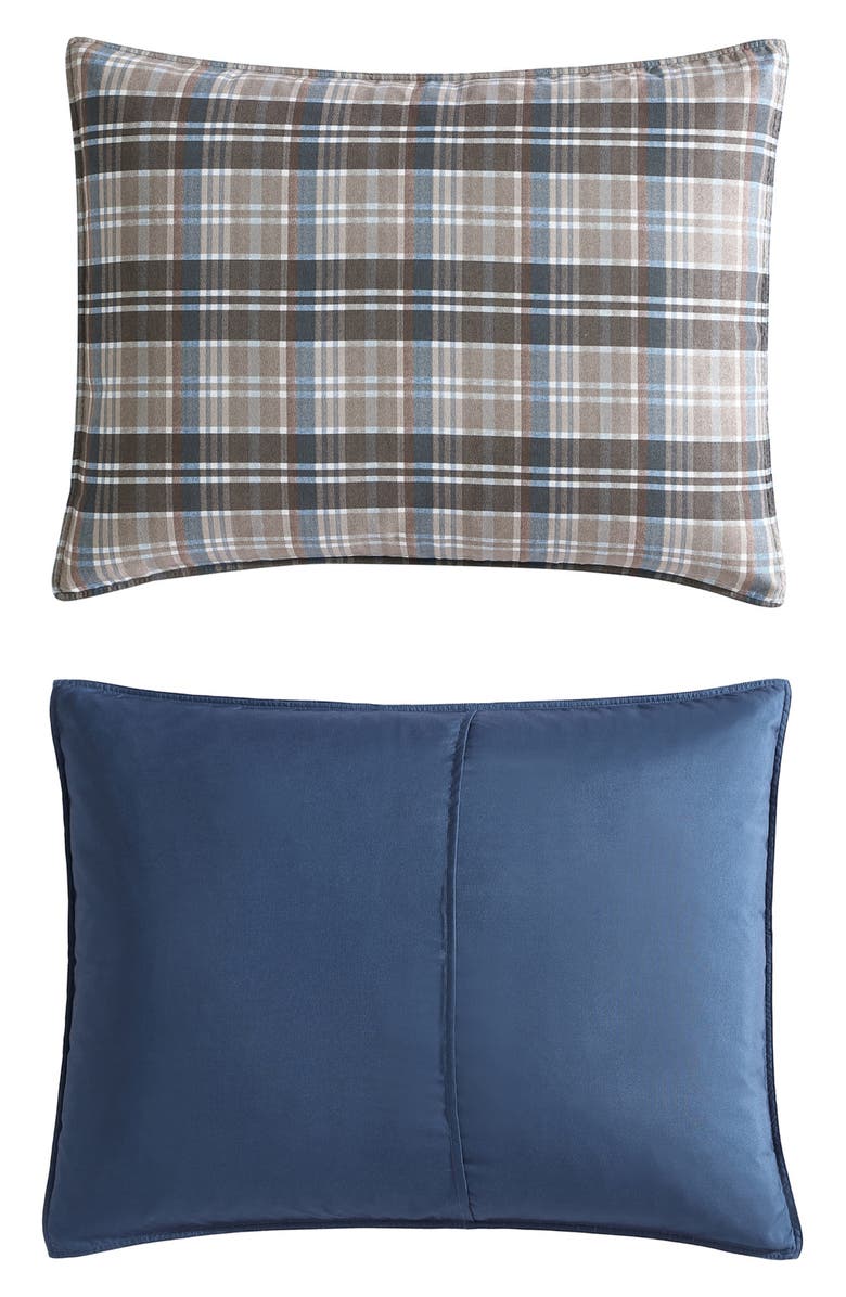 Eddie Bauer Rugged Plaid Comforter & Sham Set, Alternate, color, Beige Brown