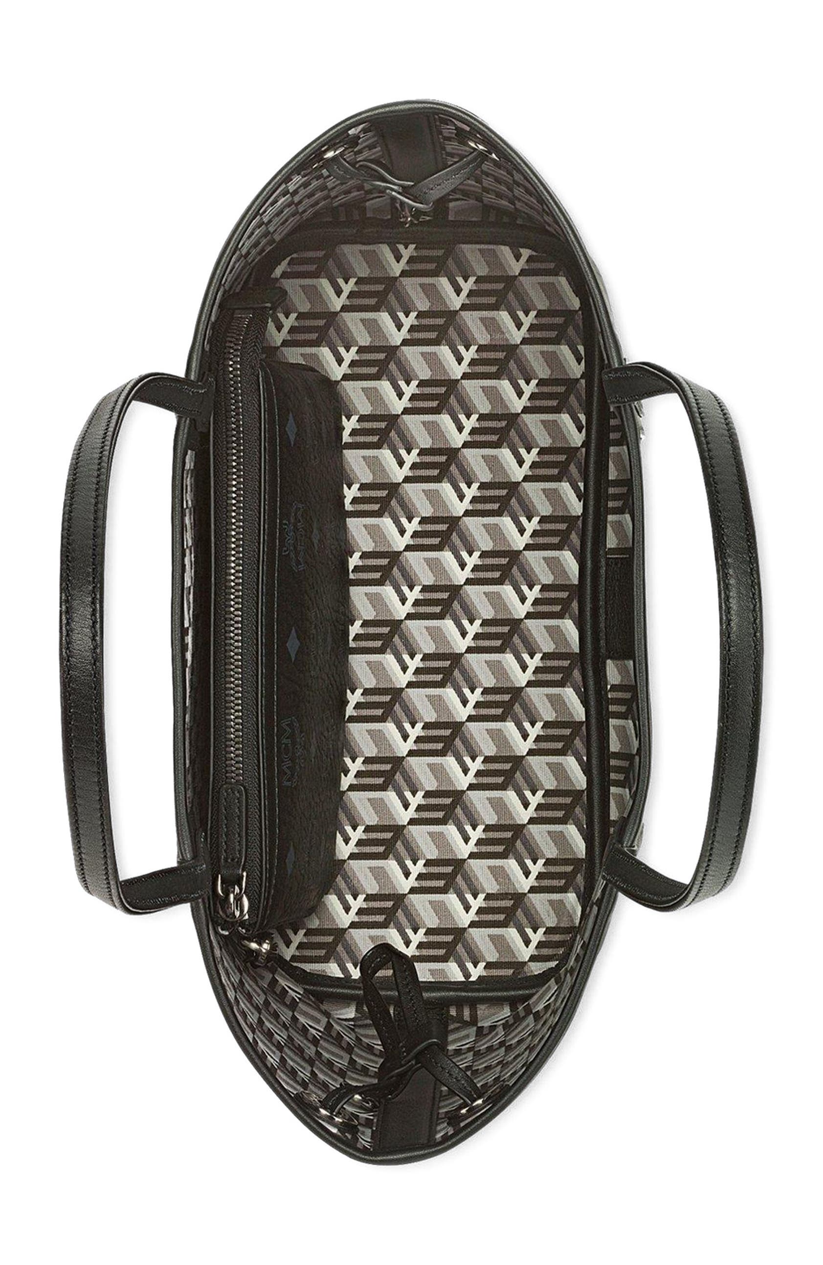 MCM Small Reversible Liz Shopper in Visetos, Alternate, color, 