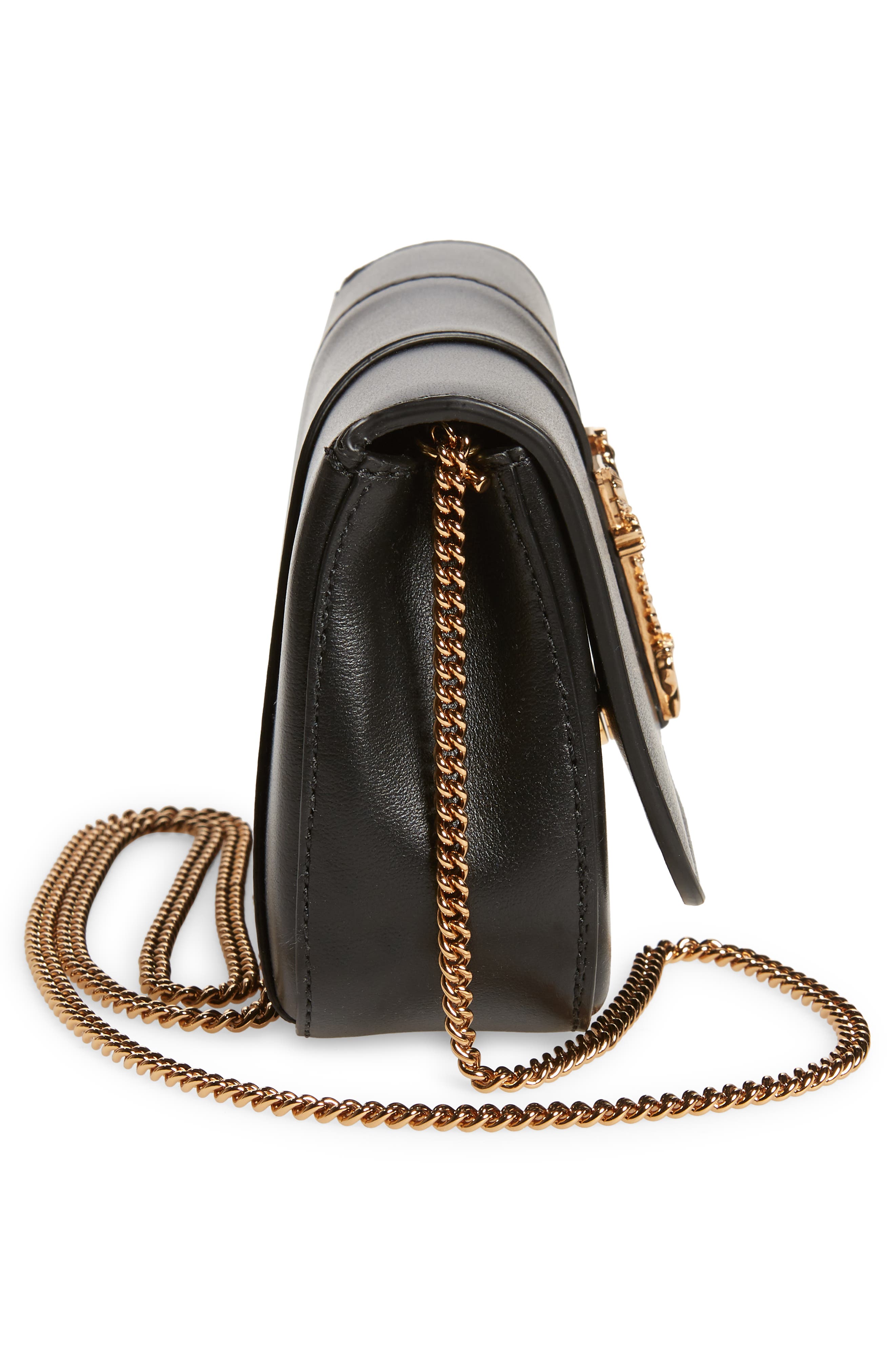 Versace First Line Virtus Leather Evening Bag, Alternate, color, 