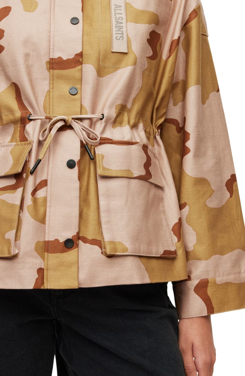 AllSaints Katey Camo Jacket, Alternate, color,