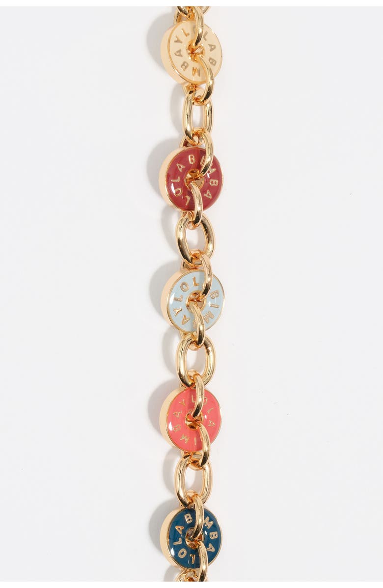 Bimba y Lola Chimo Logos Bracelet, Alternate, color, Garnet