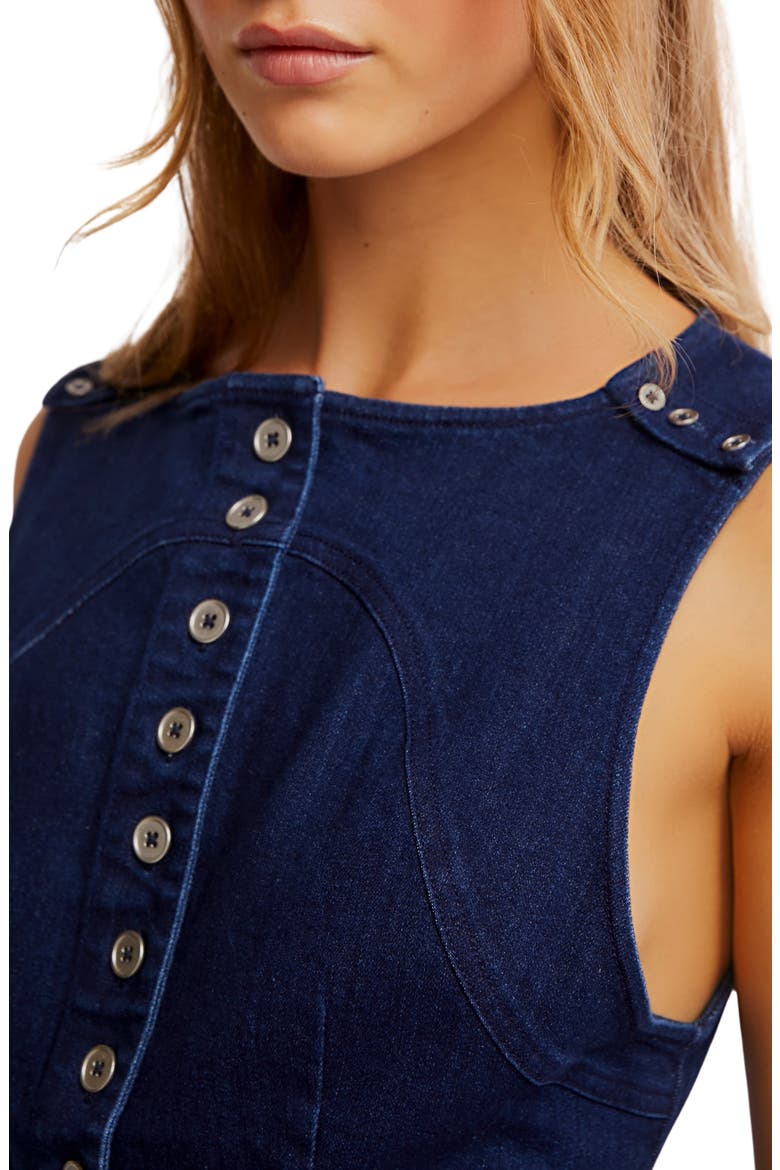 Salone Denim Vest & Shorts Set, Alternate, color, MIDNIGHT