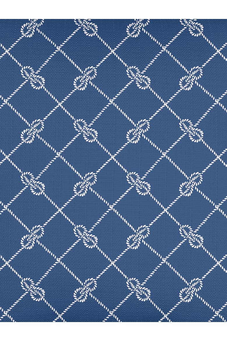 Captains Knots Linen Dutch Euro Pillow with Down Insert, Alternate, color, Navy Blue