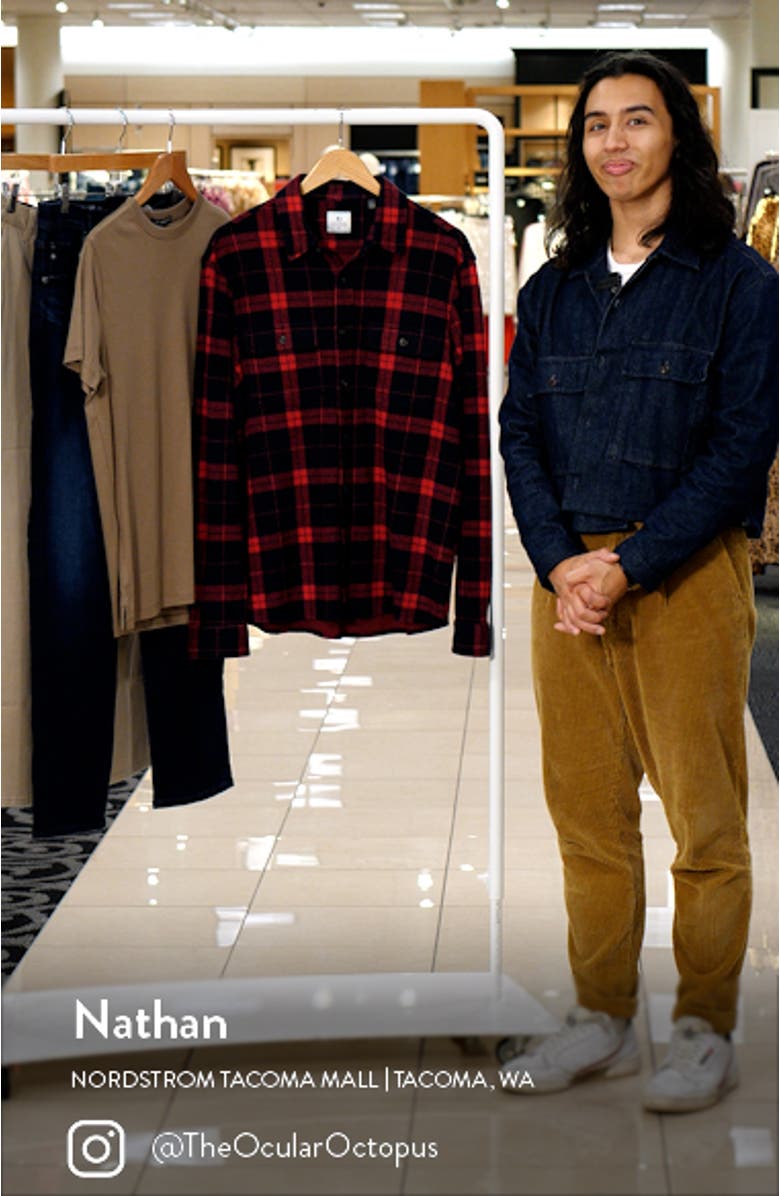 Generation Plaid Stretch Flannel Button-Up Shirt, sales video thumbnail