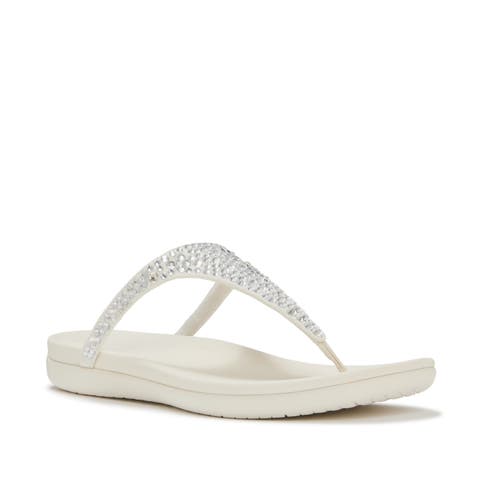 Solay Mixed-Crystal Toe-Post Sandals