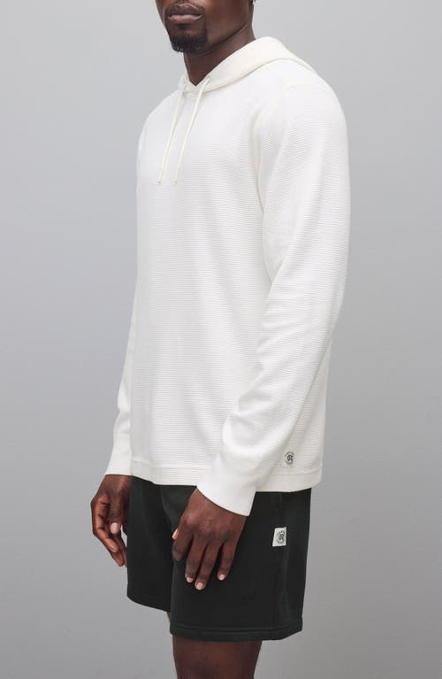 Reigning Champ Lightweight Waffle Stitch Hoodie In White