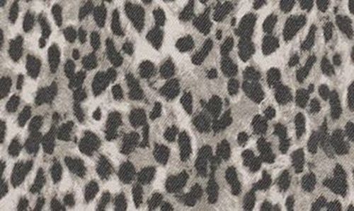 Mango Teen Leopard Print Wide Leg Jeans In Gray