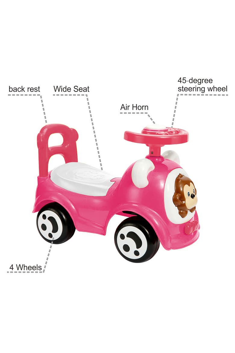 Push & Ride Racer Ride On Vehicle, Pink, Alternate, color, Multicolored