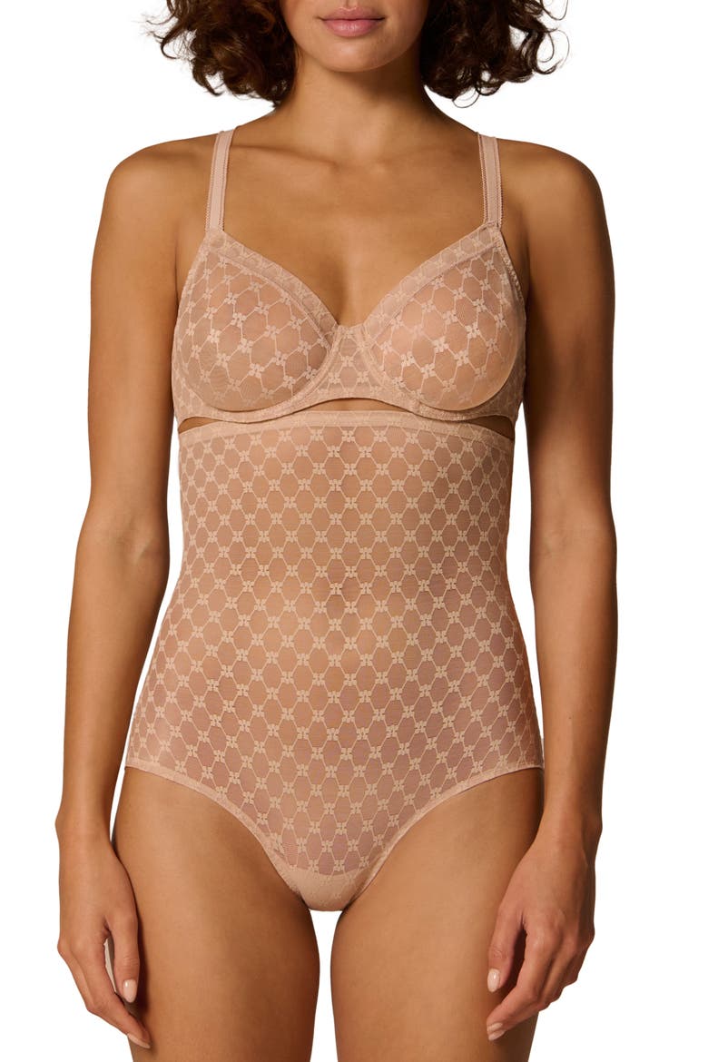 Plume Embroidered Molded Underwire Bra, Main, color, PEAU ROSE