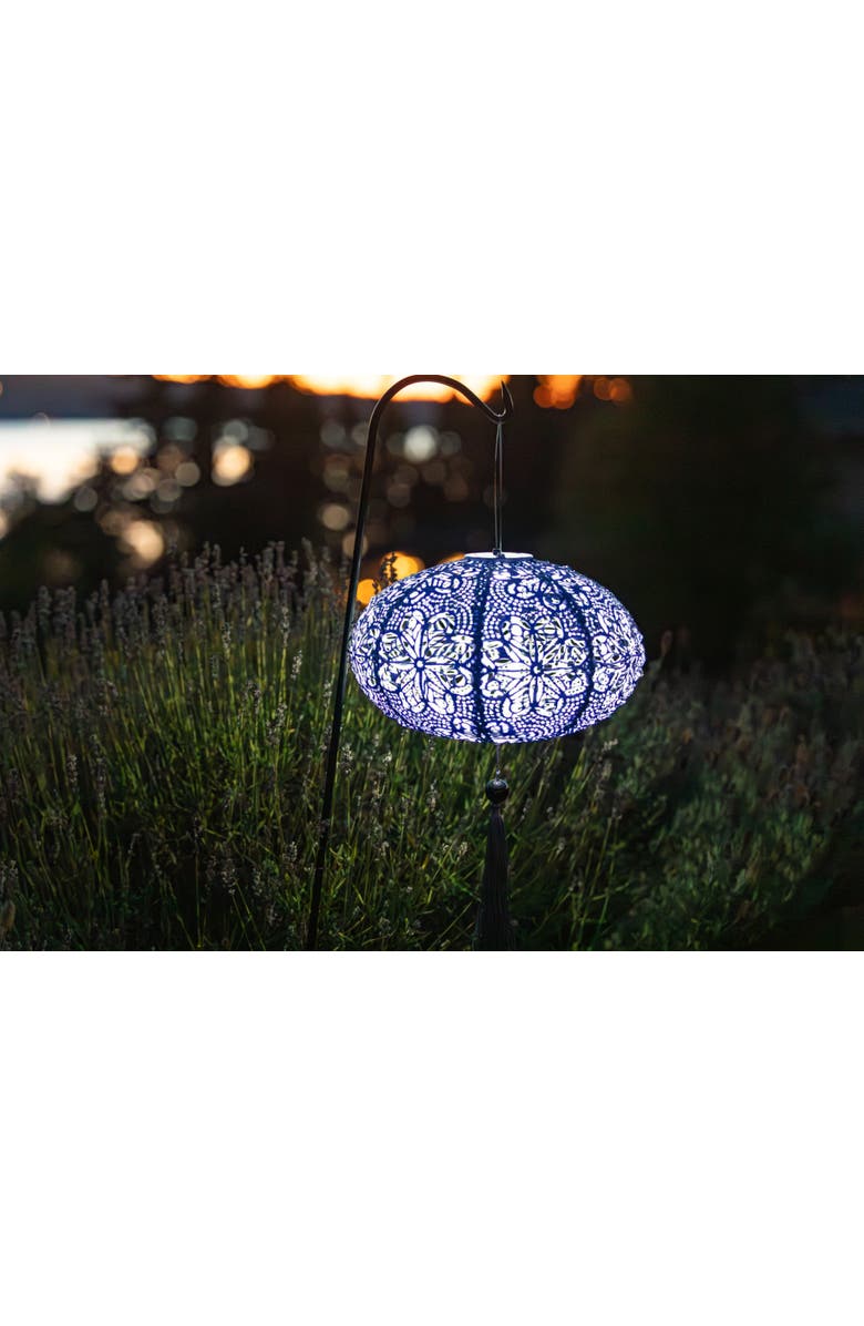 Allsop Home & Garden Soji Stella - Tassel Oval - Solar Lantern, Alternate, color, Blue