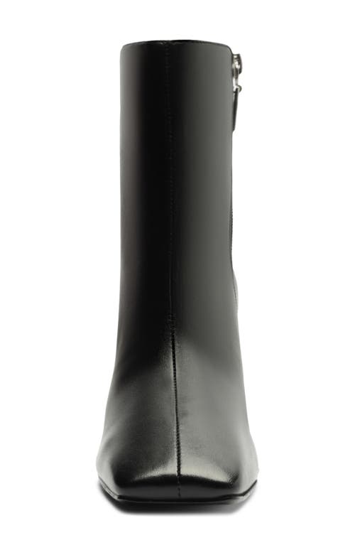 Schutz Leia Leather Block-heel Ankle Booties In Black