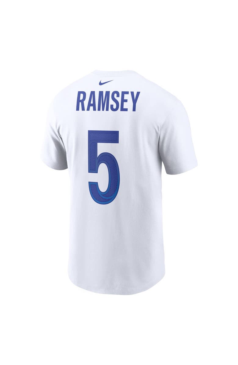 Nike Men's Nike Jalen Ramsey White Los Angeles Rams Player Name & Number T-Shirt, Alternate, color, 