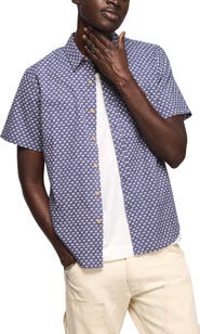 Lucky Brand San Gabriel Short Sleeve Cotton Button-Up Shirt