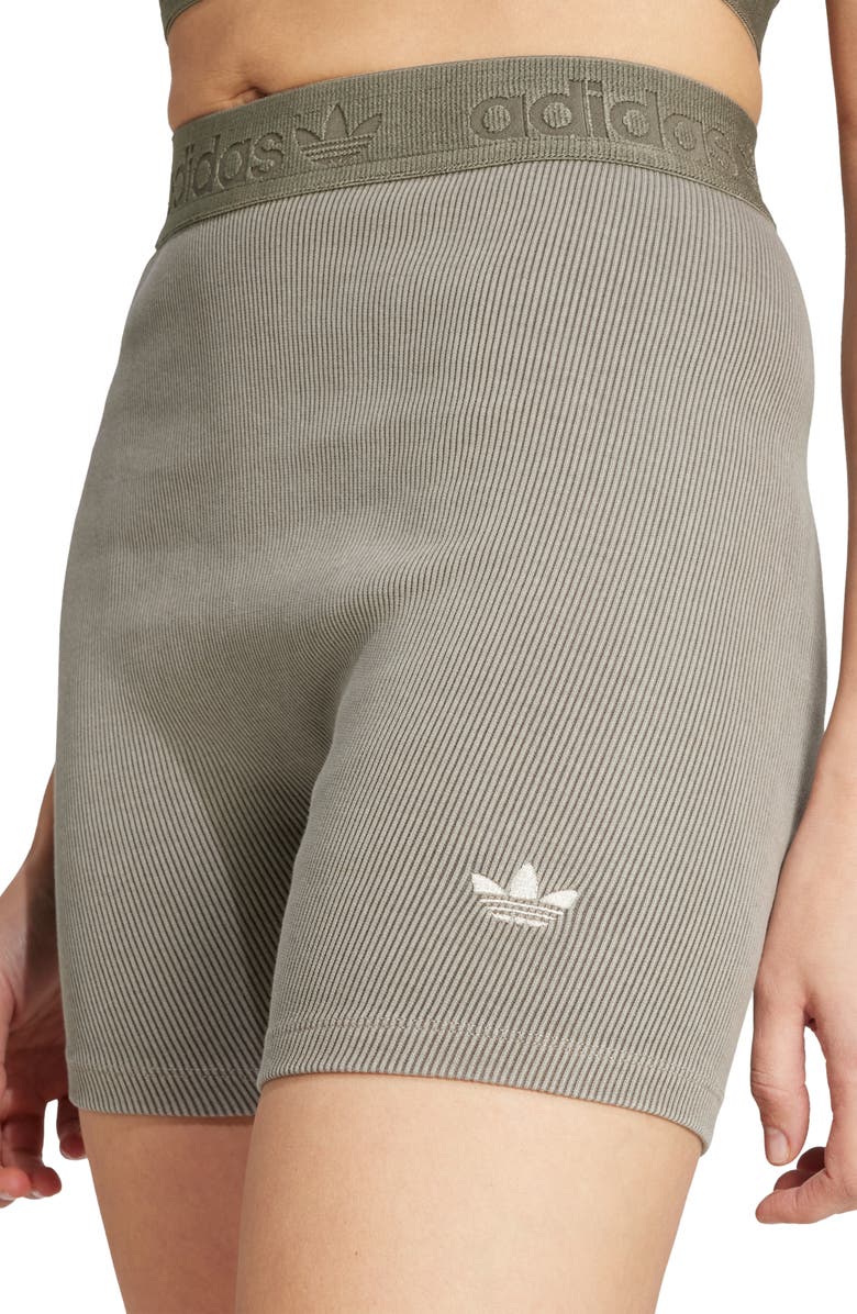 adidas Rib Bike Shorts, Alternate, color, Silver Pebble