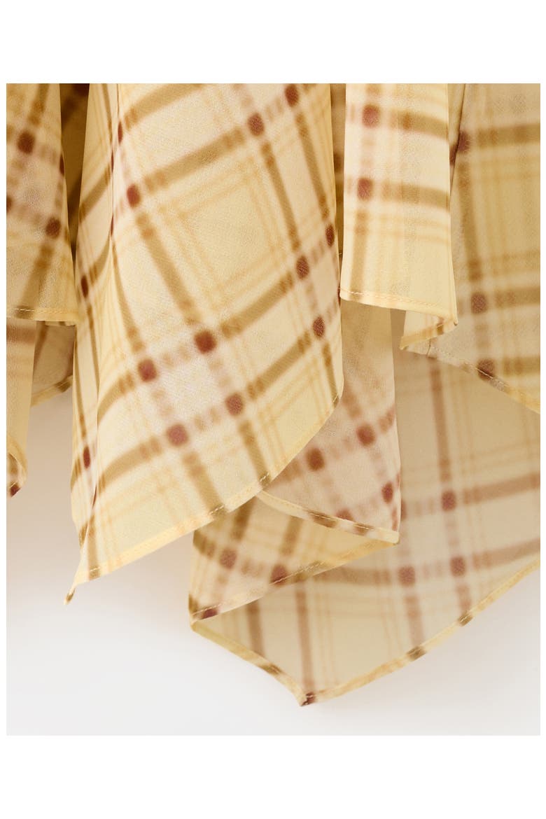 Glasgow Check Print Sundress, Alternate, color, PASTEL YELLOW