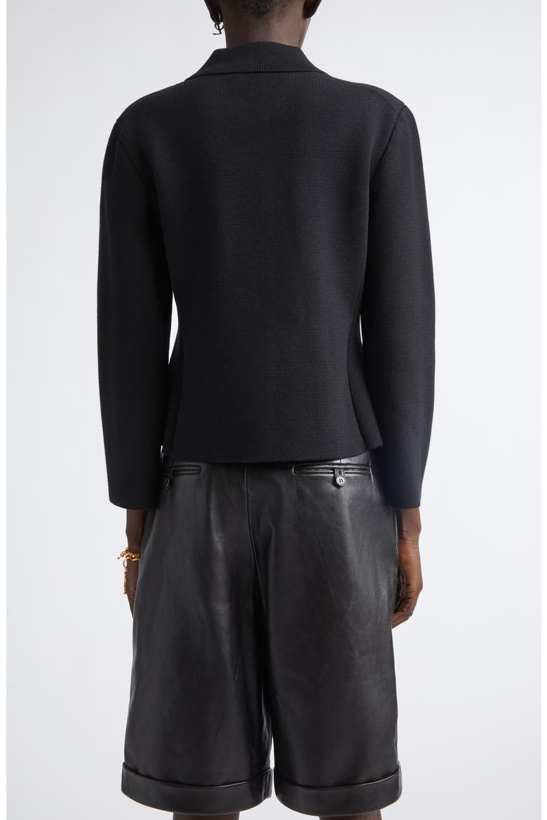 Virgin Wool Polo Cardigan, Alternate, color, NOIR