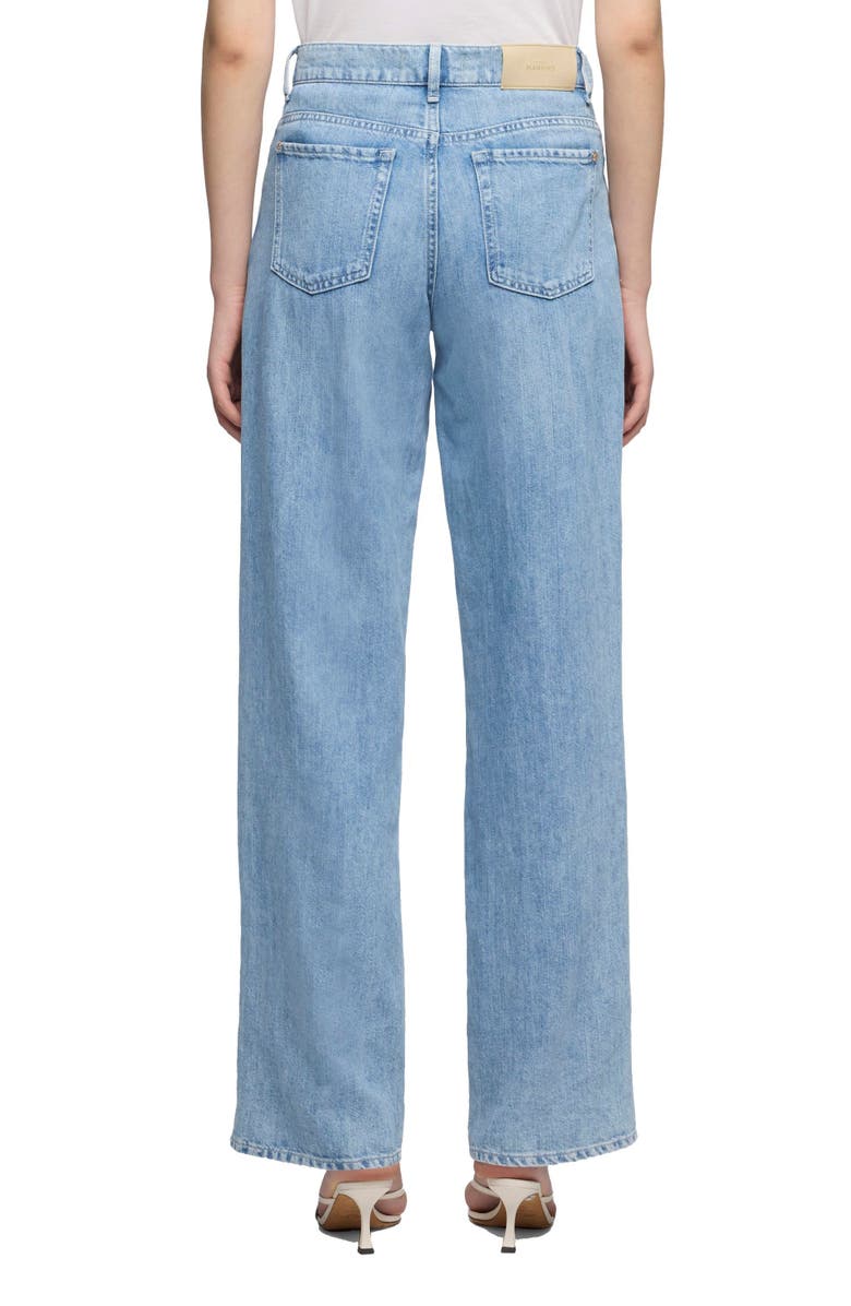 7 For All Mankind Stovepipe Straight Leg Cotton & Linen Jeans, Alternate, color, Iris