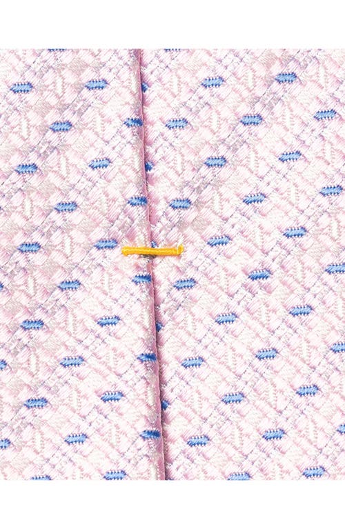 Eton Micropattern Silk Tie In Medium Pink