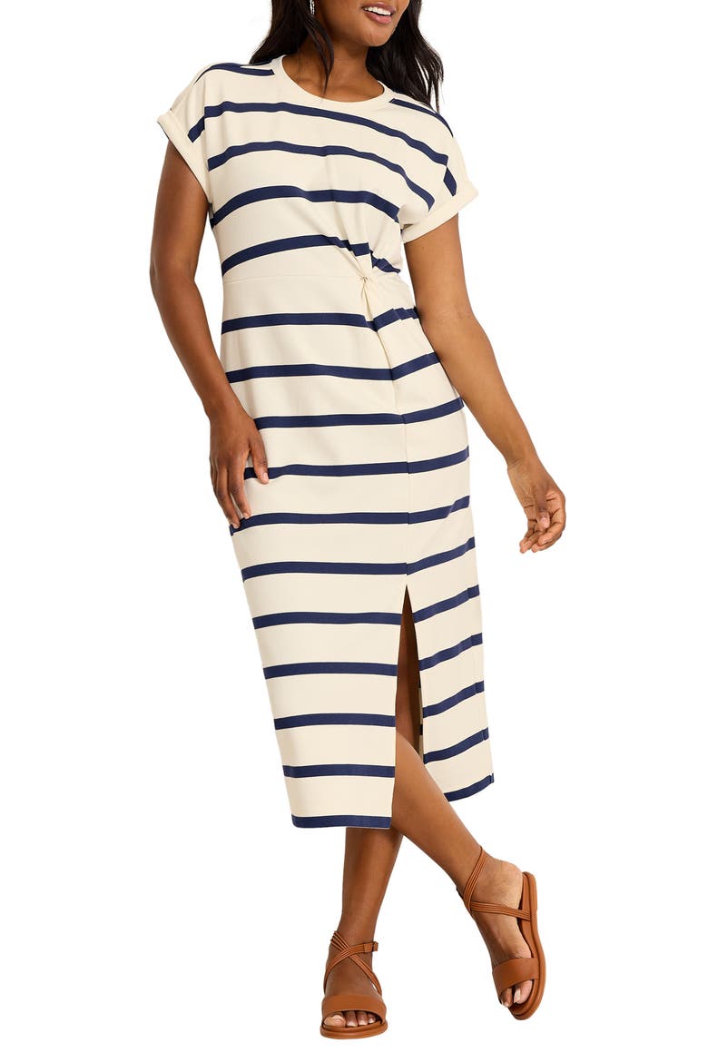 Agua Twisted Midi Dress, Main, color, COCONUT
