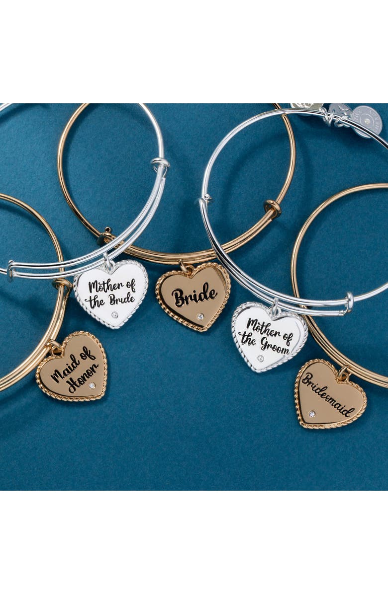 Alex and Ani Mother of the Groom Heart Bangle, Alternate, color, Gold