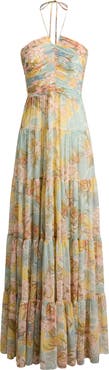 Lauren Ralph Lauren Floral Print Halter Maxi Dress