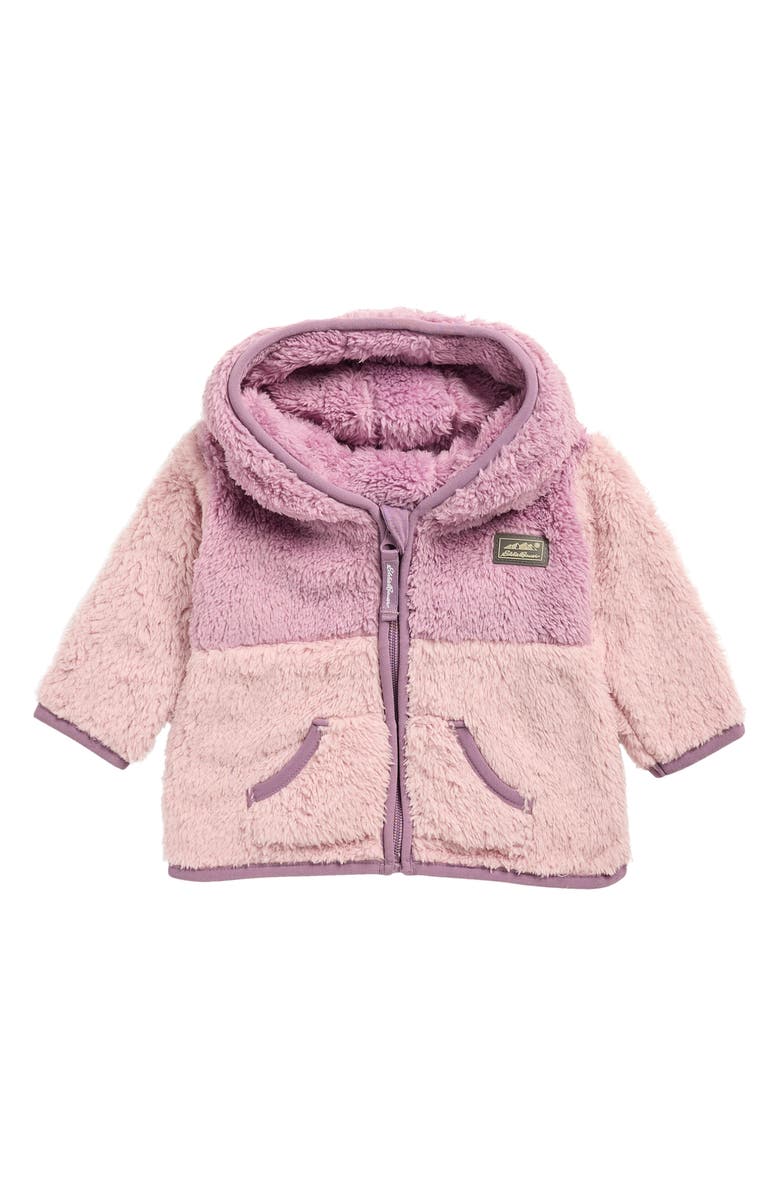 Eddie Bauer Quest Plush Faux Fur Hooded Jacket, Main, color, Lilac