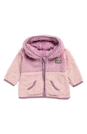 Eddie Bauer Quest Plush Faux Fur Hooded Jacket In Pink