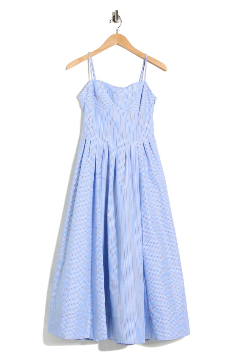 Simkhai Kittiya Sweetheart Fit & Flare Dress, Main, color, Harbor Blue Stripe