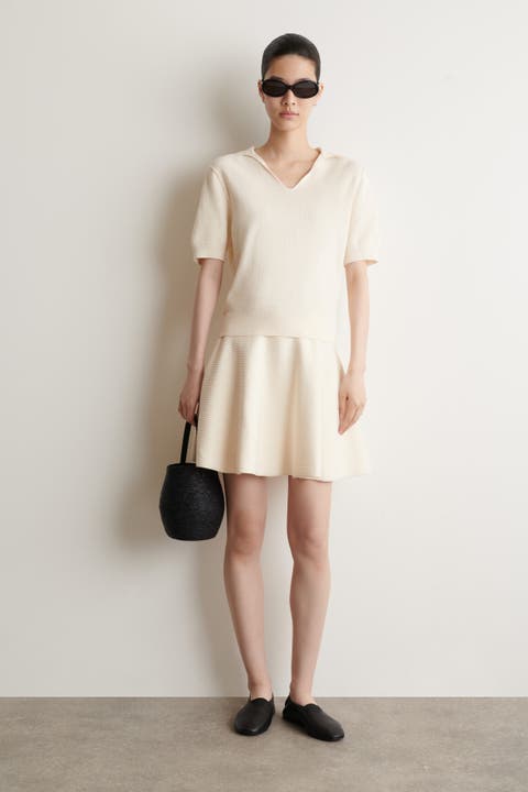 Knitted Flared Mini Skirt