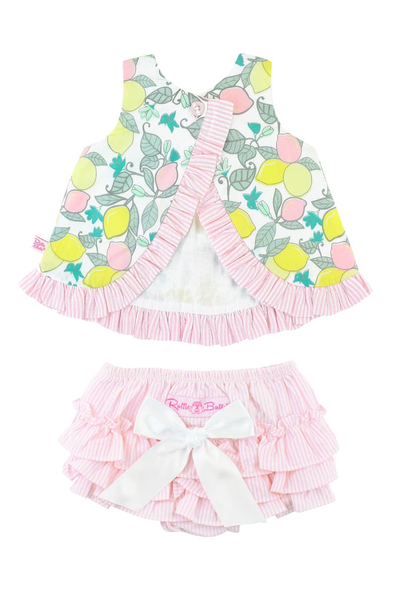 Lemonade Swing Top & Ruffle Bloomers Set, Alternate, color, WHITE