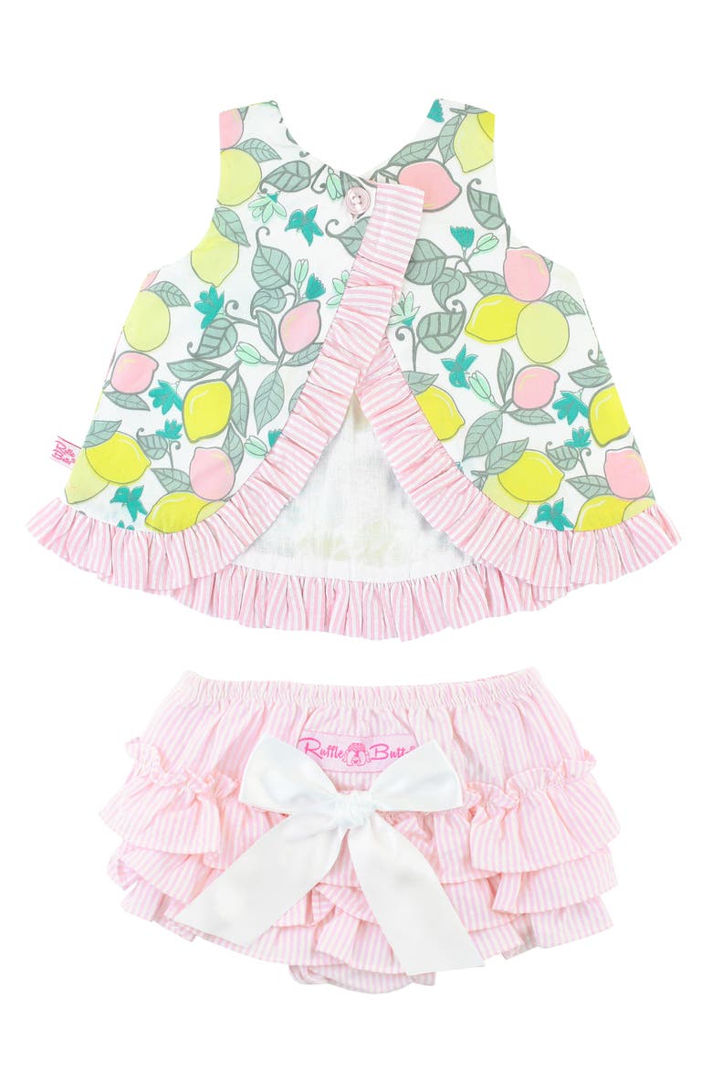 RuffleButts Lemonade Swing Top & Ruffle Bloomers Set, Alternate, color, 