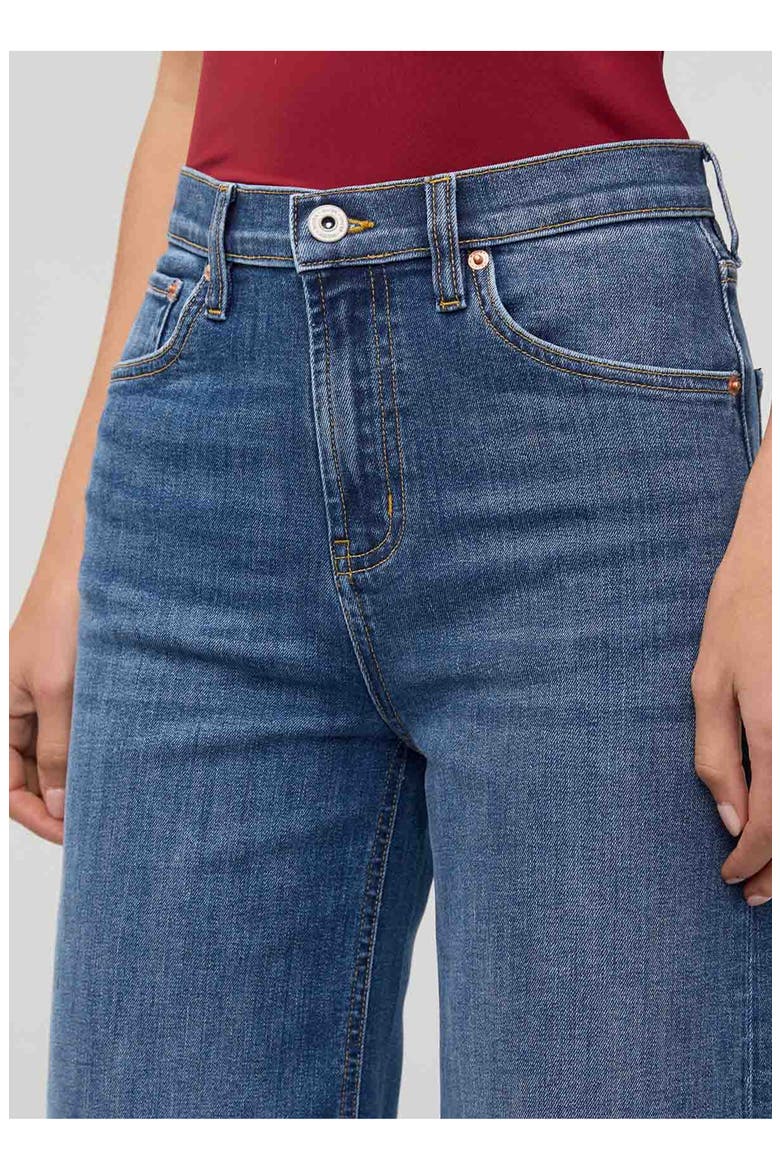 Performance Denim High Rise Wide Leg Crop, Alternate, color, Swell