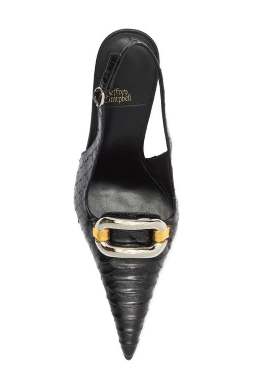 Jeffrey Campbell Enterprise Pointed Toe Slingback Pump In Black