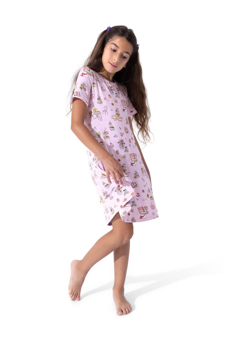 Kids' Tea Party Short Sleeve Dress, Alternate, color, Tea Party