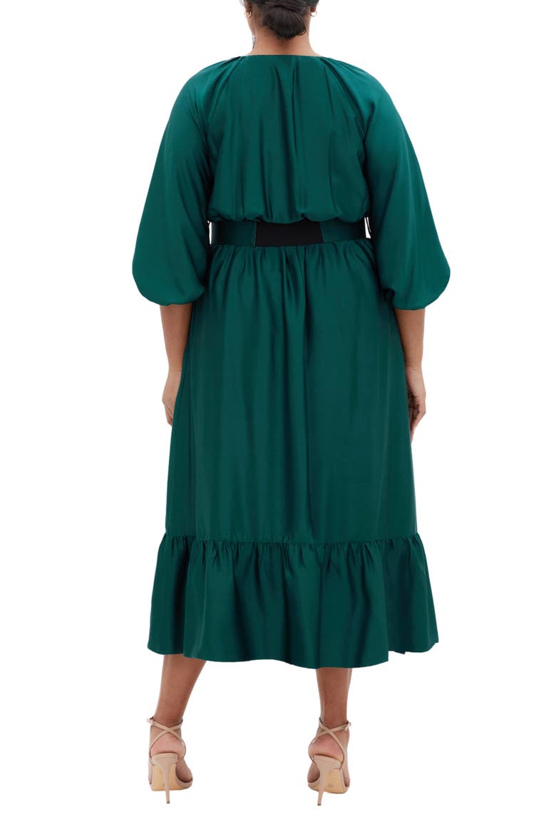 Betty Belted Midi Dress, Alternate, color, JADE