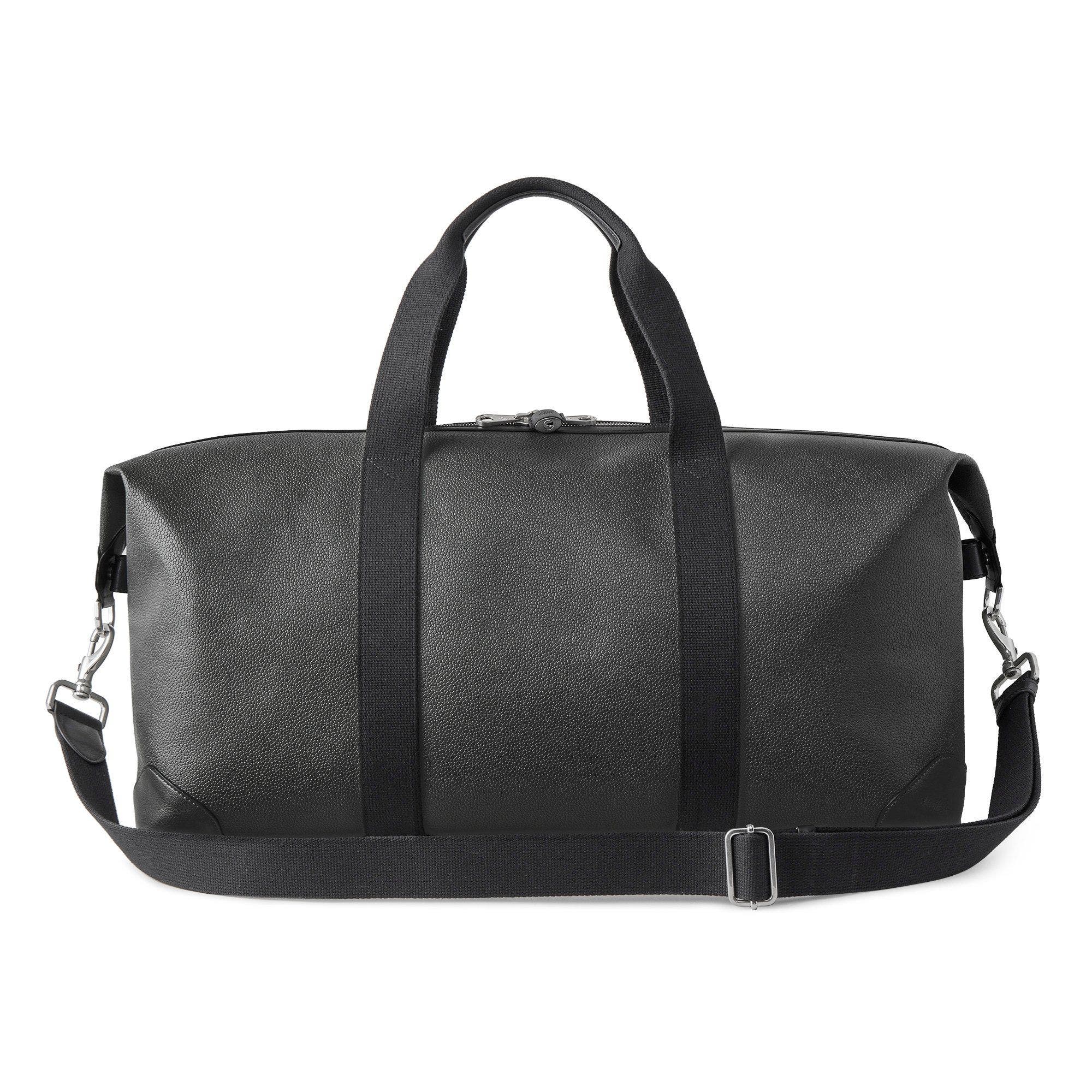 Mulberry Medium Clipper Leather Duffel, Alternate, color, Black