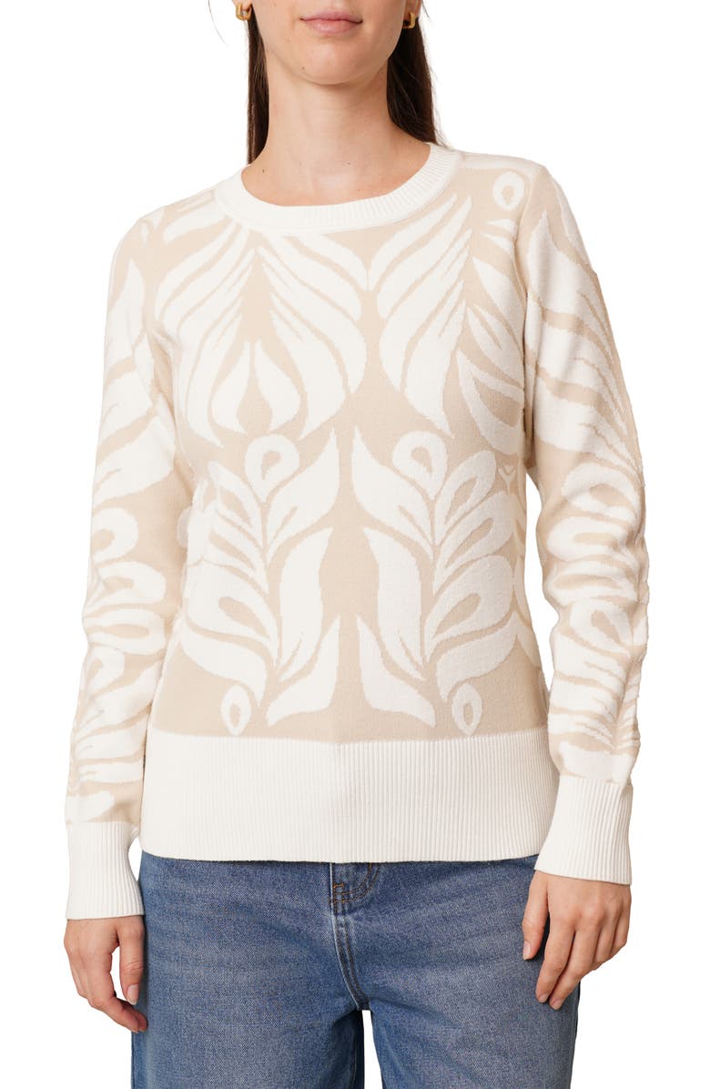 CYRUS Jacquard Pullover Sweater, Main, color, Effie Floral