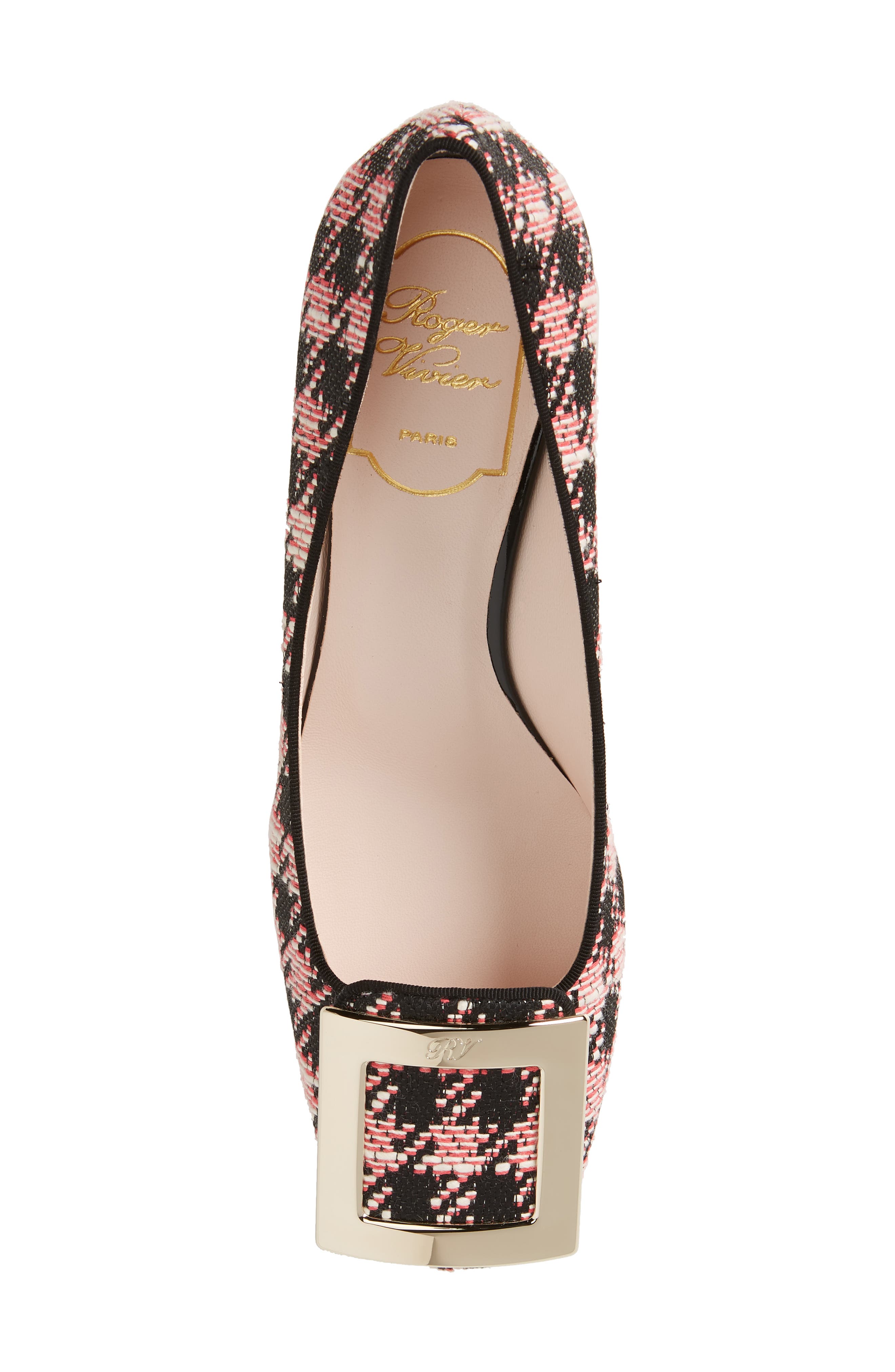 Roger Vivier Très Vivier Houndstooth Buckle Pump, Alternate, color, 