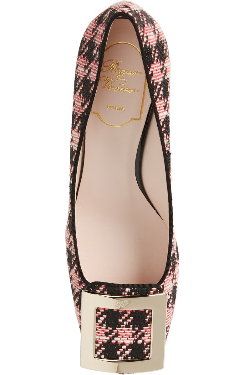 Roger Vivier Très Vivier Houndstooth Buckle Pump, Alternate, color,