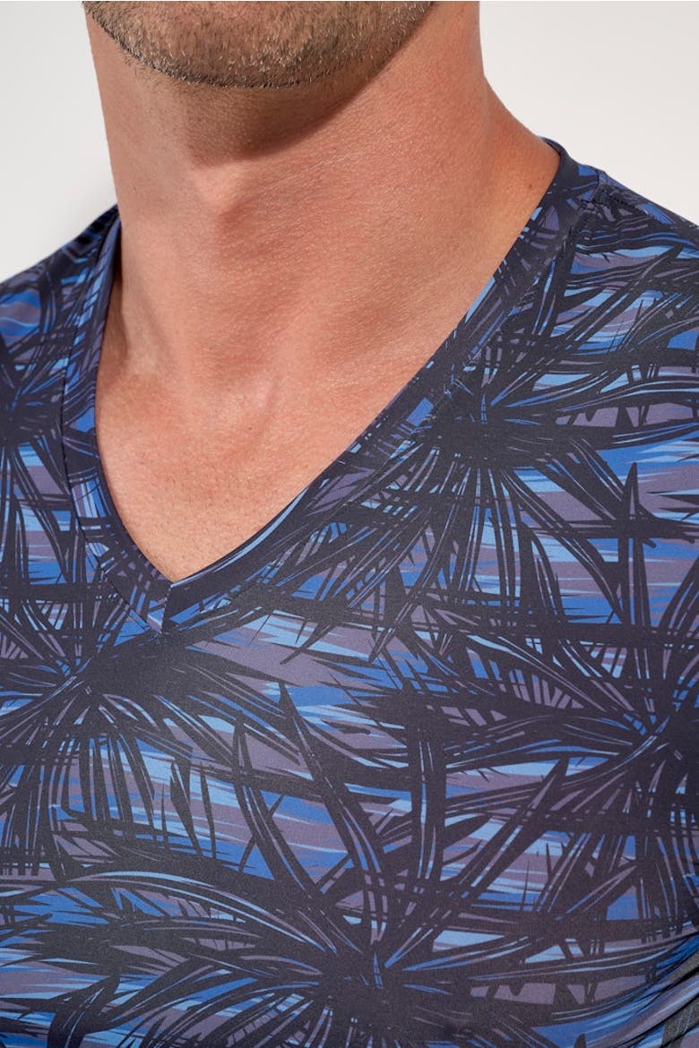 Star Island Tee-Shirt V Neck, Alternate, color, Blue Print