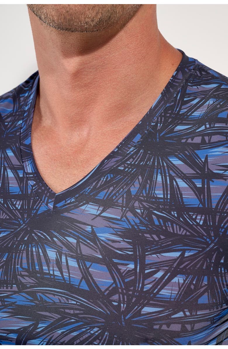 HOM Star Island Tee-Shirt V Neck, Alternate, color, Blue Print