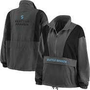 WEAR by Erin Andrews Women's WEAR by Erin Andrews Charcoal Seattle Kraken Popover Packable Half-Zip Jacket
